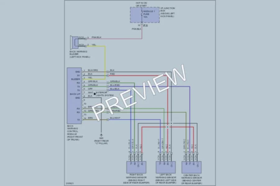 2007 Kia Optima Navigation wiring diagram preview