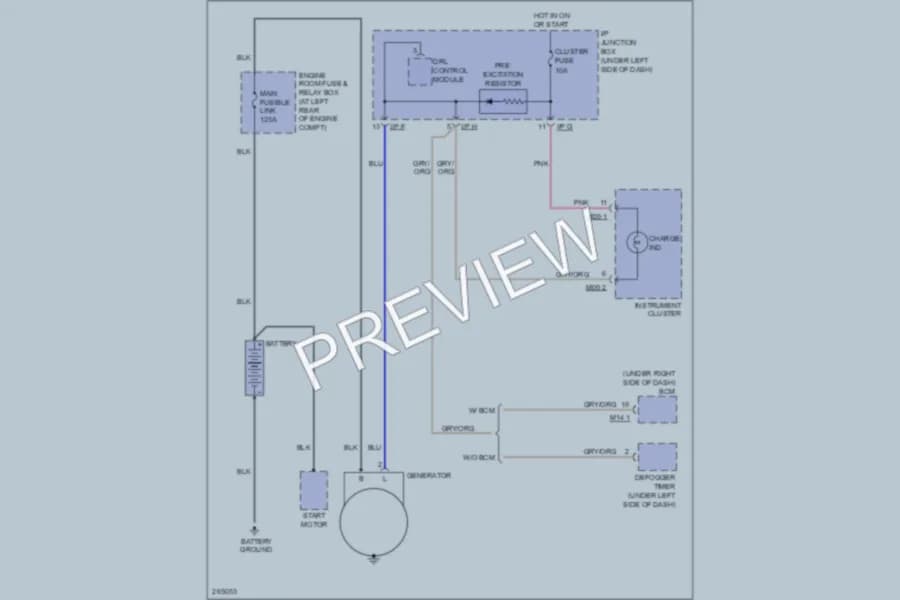 2007 Kia Rio Starting Charging wiring diagram preview
