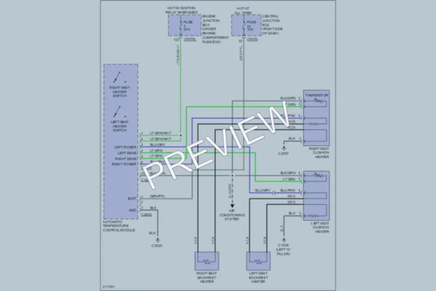 2007 LandRover LR3 Power Seats wiring diagram preview