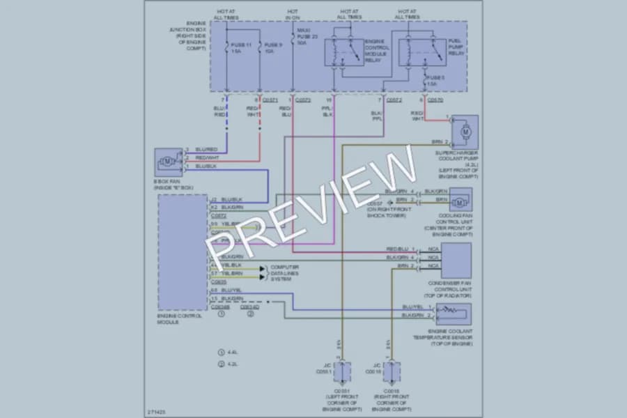 2007 LandRover RangeRover Cooling Fan wiring diagram preview