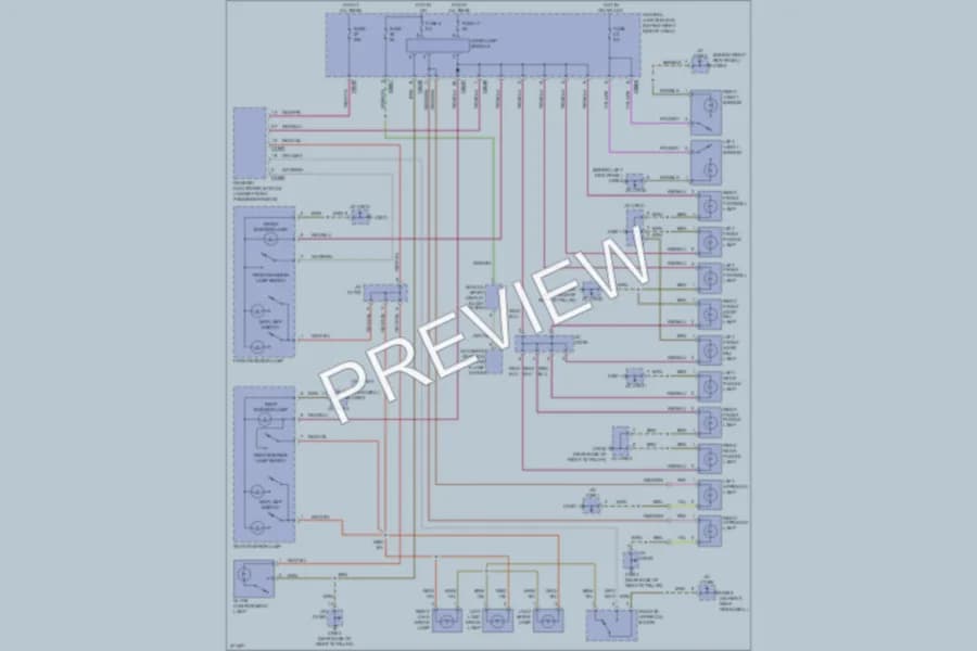 2007 LandRover RangeRover Interior Lights wiring diagram preview