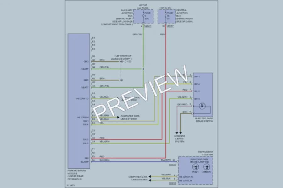 2007 LandRover RangeRover Shift Interlock wiring diagram preview