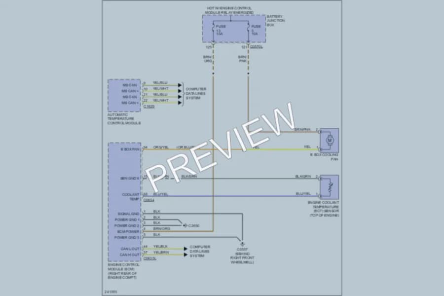 2007 LandRover RangeRoverSport Cooling Fan wiring diagram preview