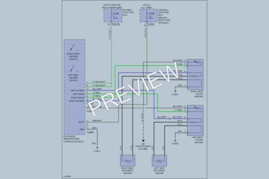 2007 LandRover RangeRoverSport Power Seats wiring diagram preview