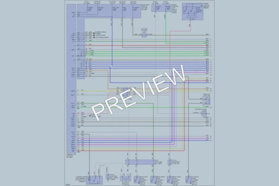 2007 Lexus ES350 Power Door Locks wiring diagram preview