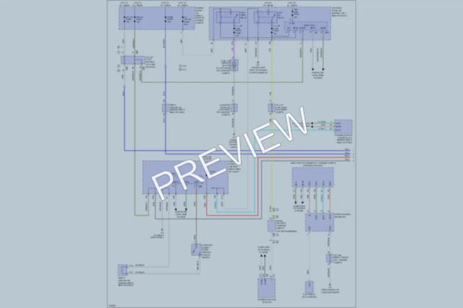 2007 Lexus GS430 Trunk Tailgate Fuel Door wiring diagram preview