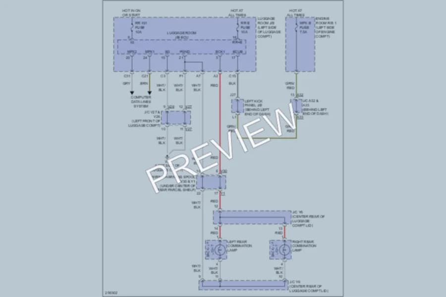 2007 Lexus GS450h Exterior Lights wiring diagram preview
