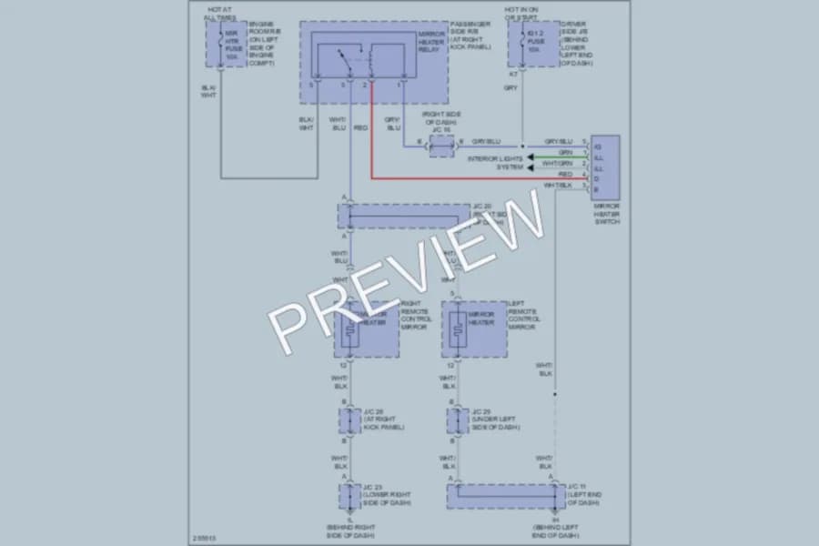 2007 Lexus GX470 Defoggers wiring diagram preview