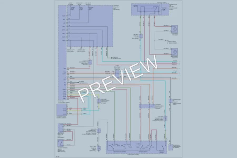 2007 Lexus LX470 Headlights wiring diagram preview
