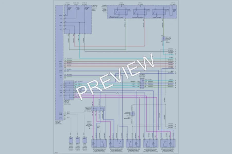 2007 Lexus LX470 Power Door Locks wiring diagram preview