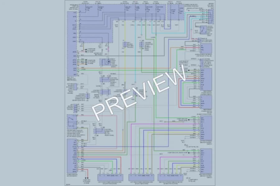 2007 Lexus RX350 Power Windows wiring diagram preview