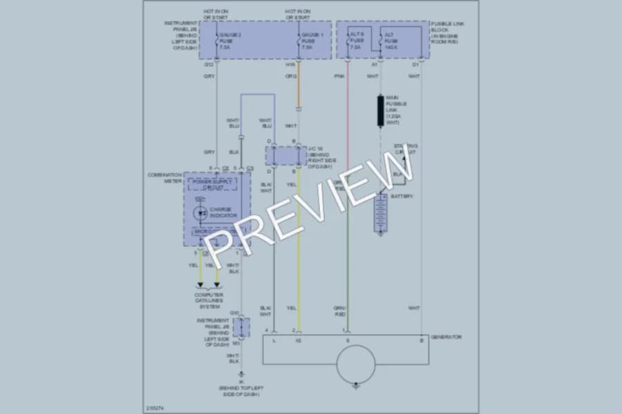 2007 Lexus RX350 Starting Charging wiring diagram preview