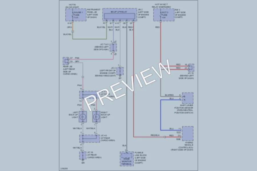 2007 Lexus RX400h Exterior Lights wiring diagram preview