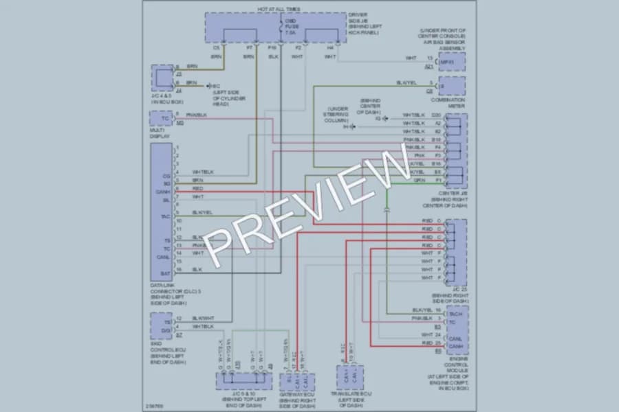 2007 Lexus SC430 Computer Data Lines wiring diagram preview