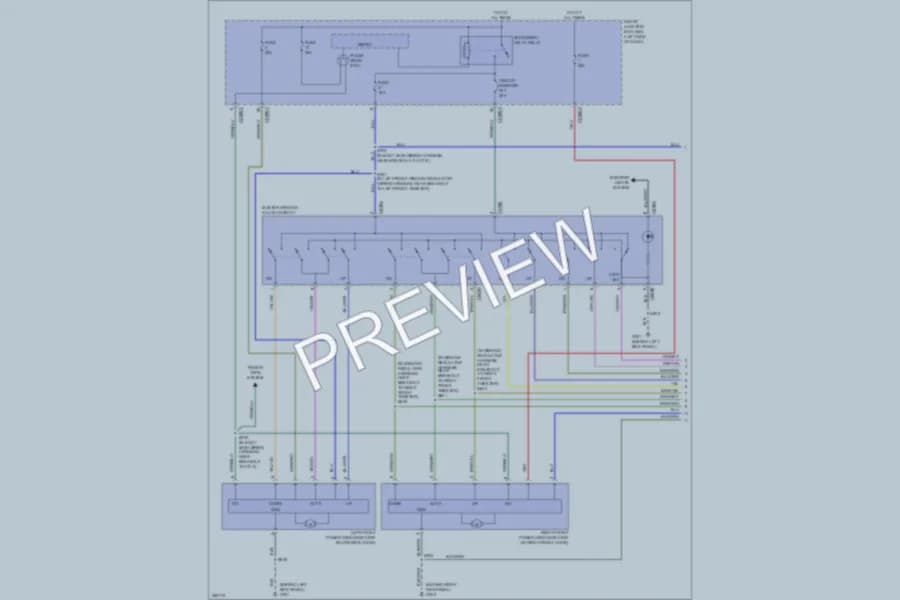 2007 Lincoln MKX Power Windows wiring diagram preview