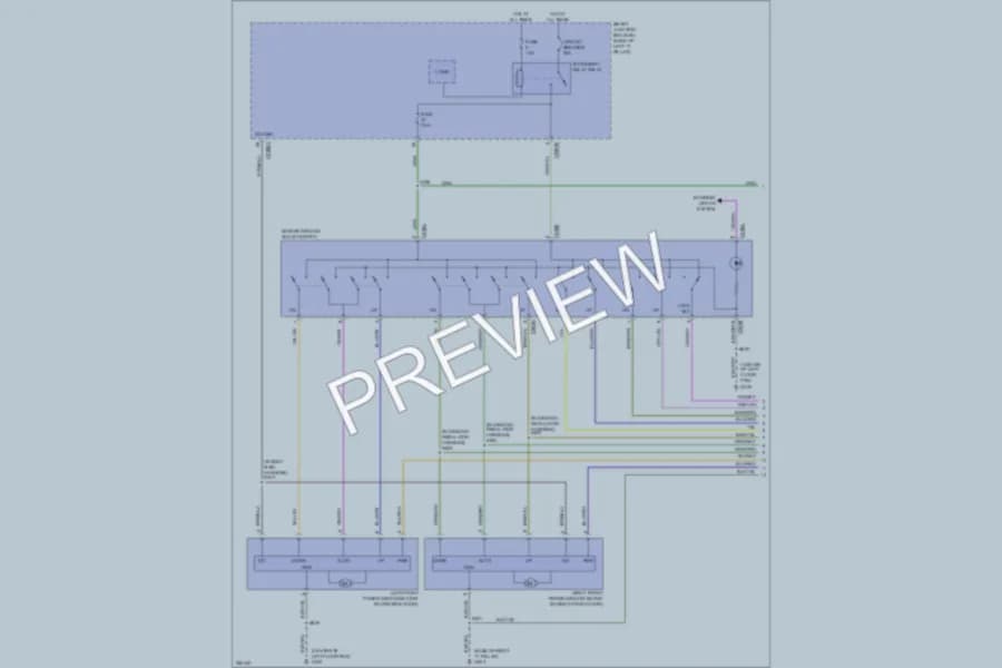 2007 Lincoln MKZ Power Windows wiring diagram preview