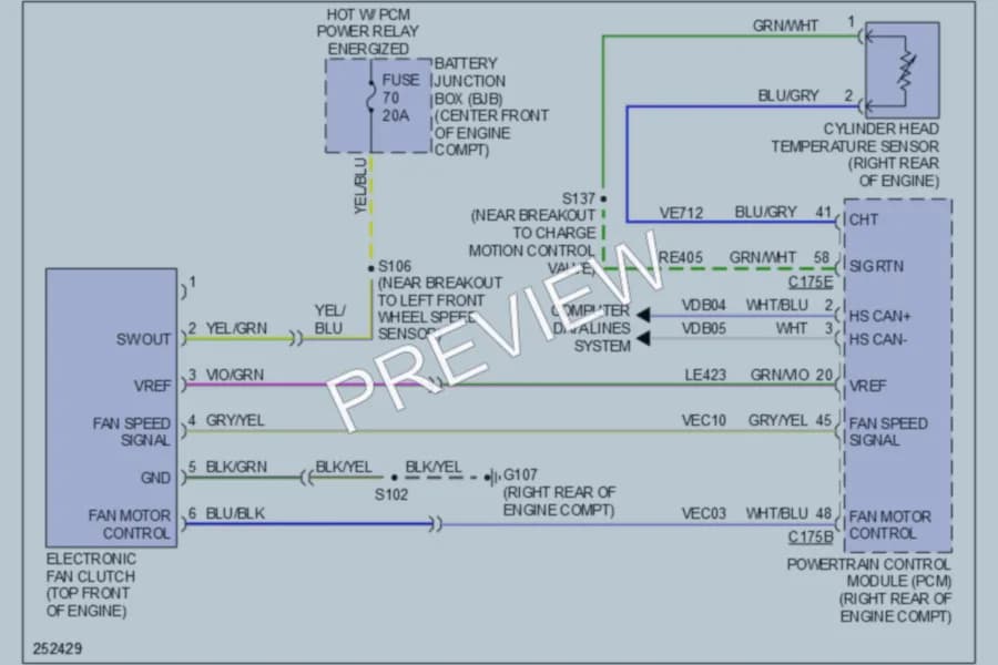 2007 Lincoln NavigatorL Cooling Fan wiring diagram preview