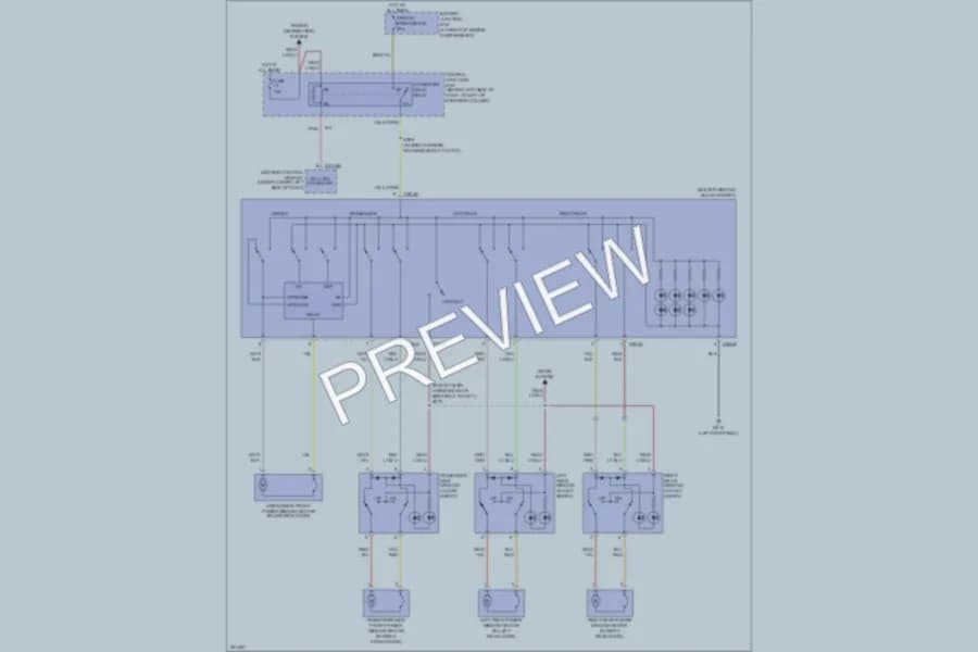 2007 Lincoln TownCar Power Windows wiring diagram preview