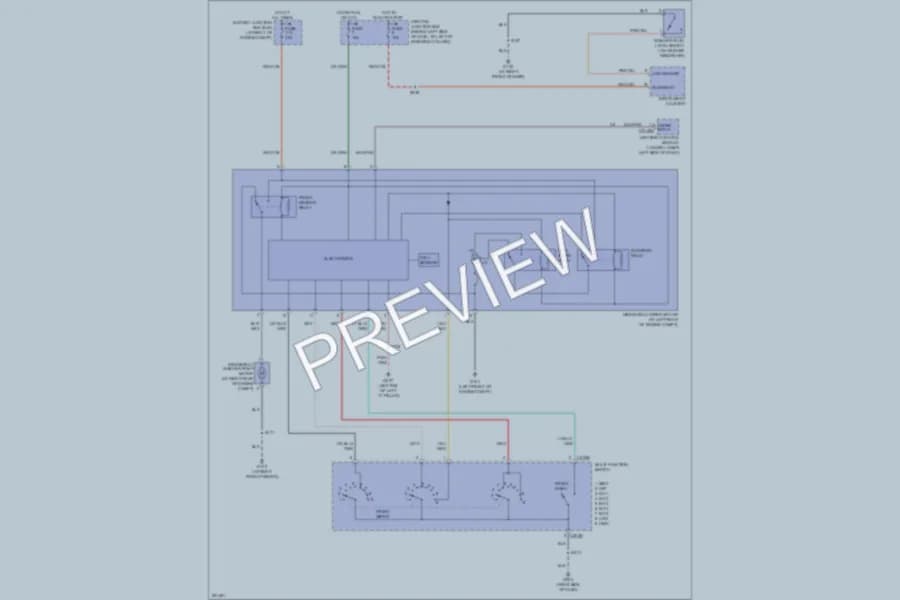 2007 Lincoln TownCar Wiper Washer wiring diagram preview