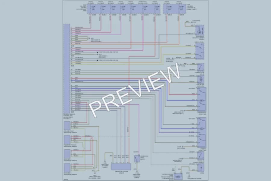 2007 MINI Cooper Power Door Locks wiring diagram preview