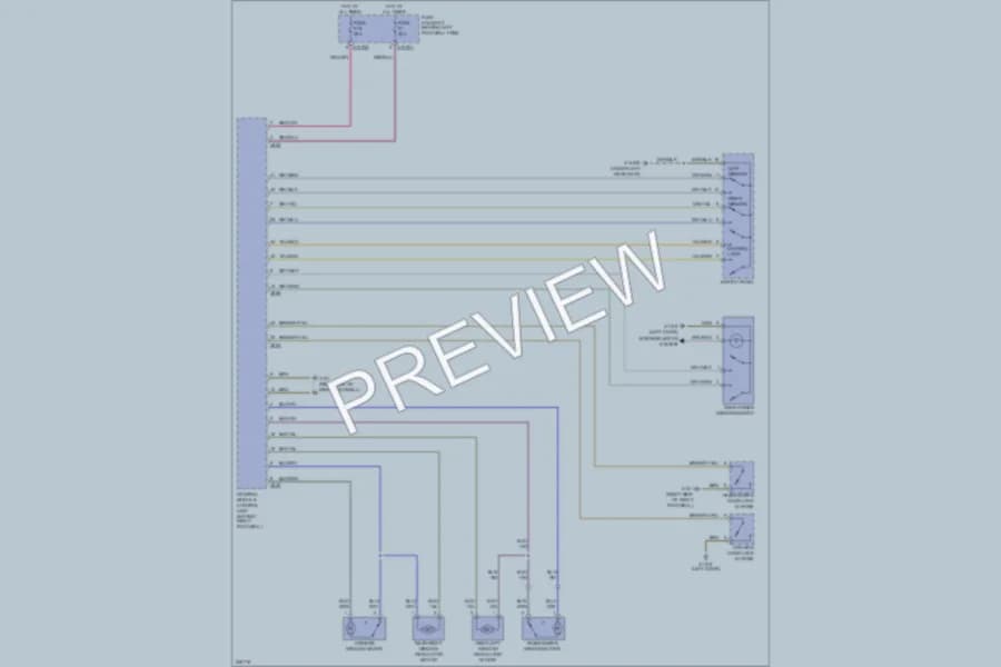 2007 MINI Cooper Power Windows wiring diagram preview