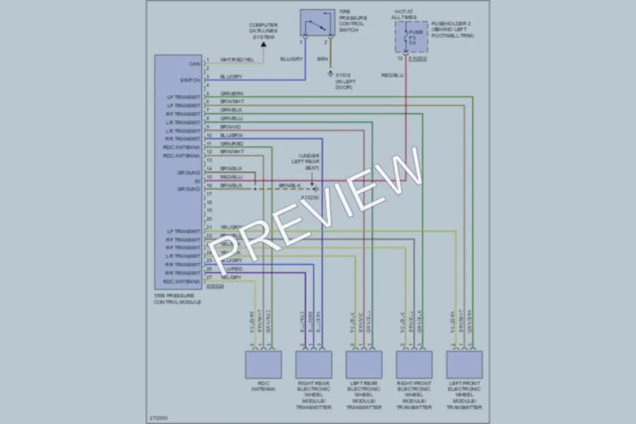 2007 MINI Cooper Warning Systems wiring diagram preview