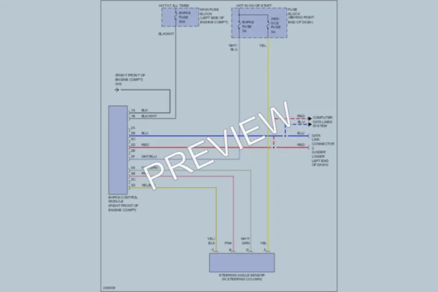 2007 Mazda 5 Electronic Power Steering wiring diagram preview