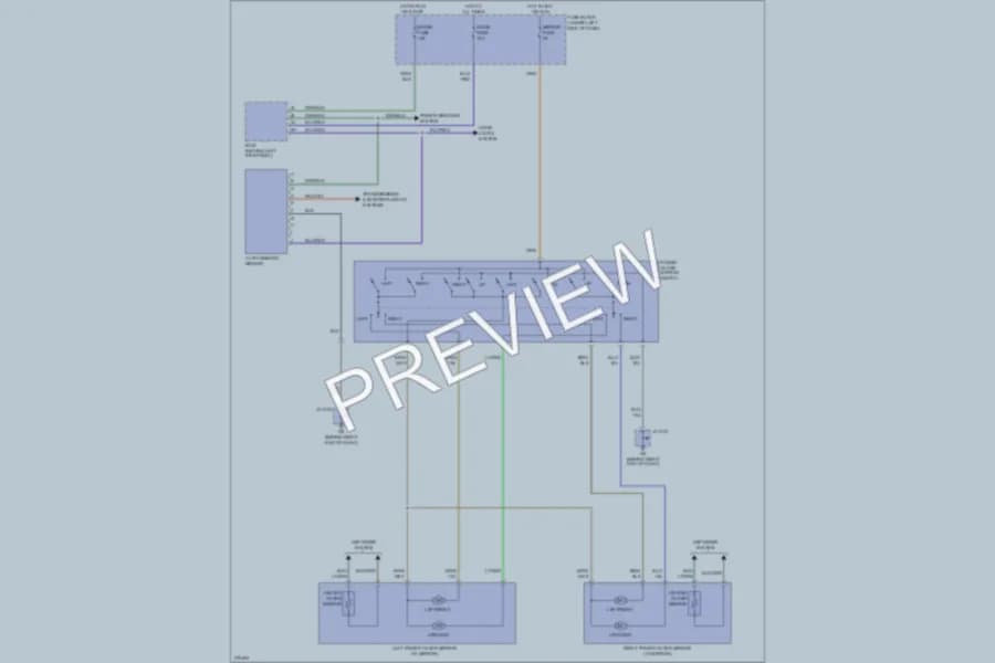 2007 Mazda 6 Power Mirrors wiring diagram preview