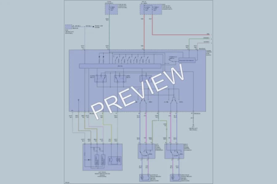 2007 Mazda CX7 Power Windows wiring diagram preview