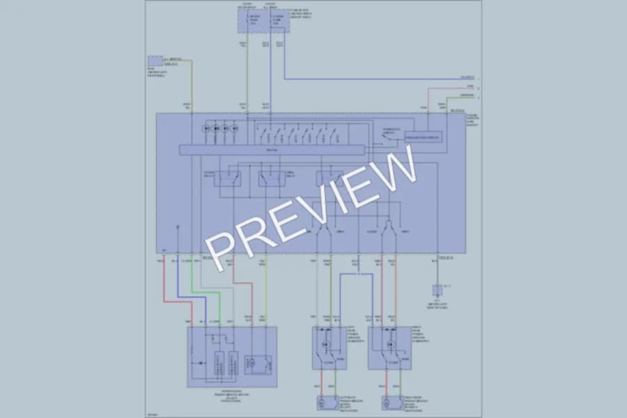 2007 Mazda CX9 Power Windows wiring diagram preview