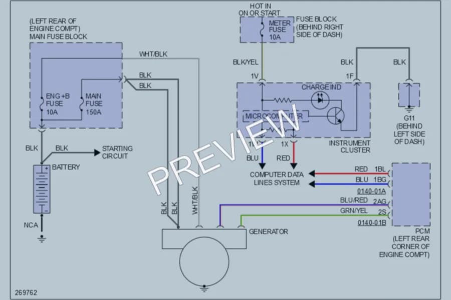 2007 Mazda CX9 Starting Charging wiring diagram preview