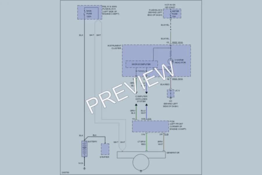 2007 Mazda MX5Miata Starting Charging wiring diagram preview