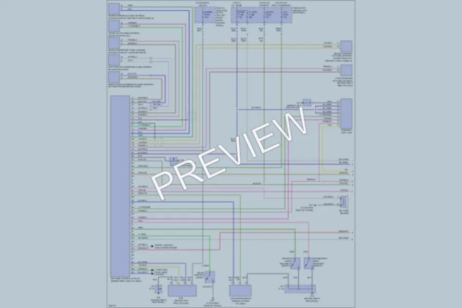 2007 Mazda RX8 Power Door Locks wiring diagram preview