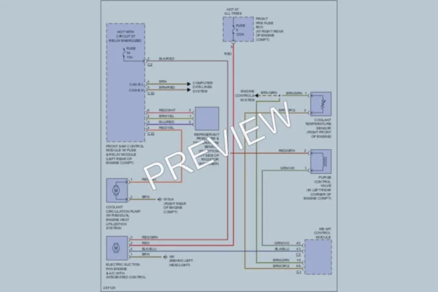 2007 MercedesBenz C230 Cooling Fan wiring diagram preview
