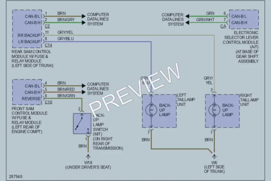 2007 MercedesBenz C280 Exterior Lights wiring diagram preview