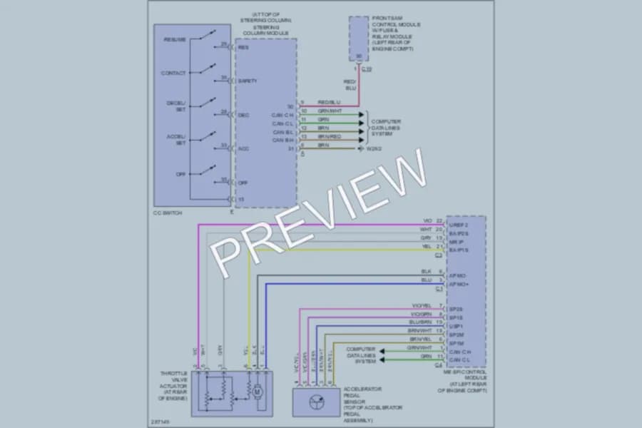 2007 MercedesBenz C350 Cruise Control wiring diagram preview