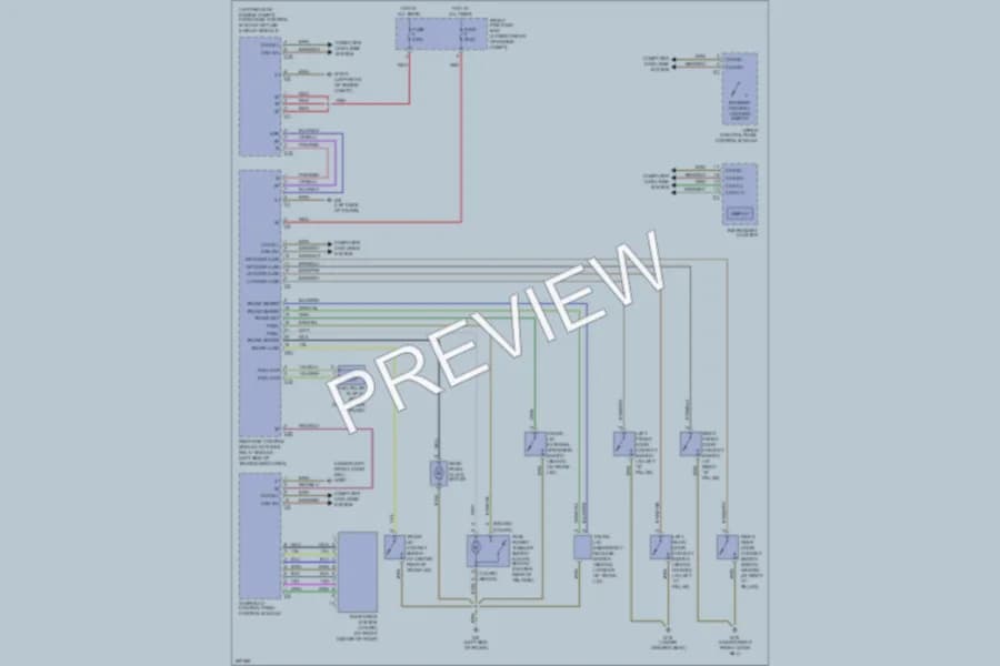 2007 MercedesBenz C350 Power Door Locks wiring diagram preview