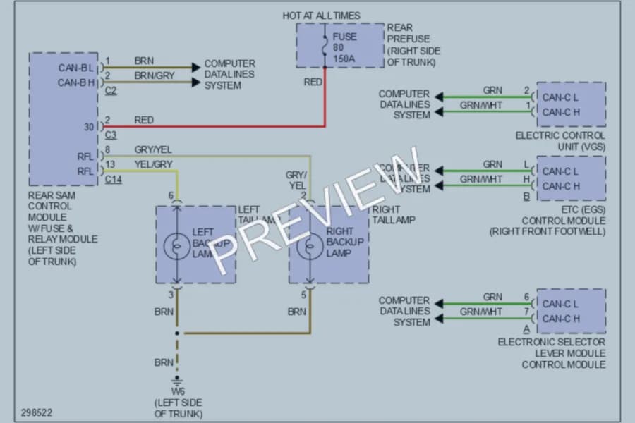 2007 MercedesBenz CLS550 Exterior Lights wiring diagram preview