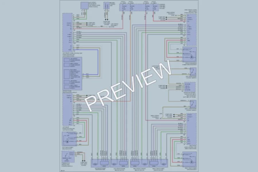 2007 MercedesBenz CLS550 Power Windows wiring diagram preview
