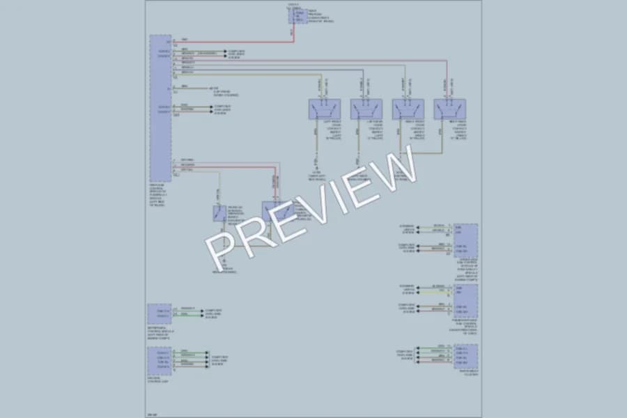 2007 MercedesBenz E550 Power Door Locks wiring diagram preview