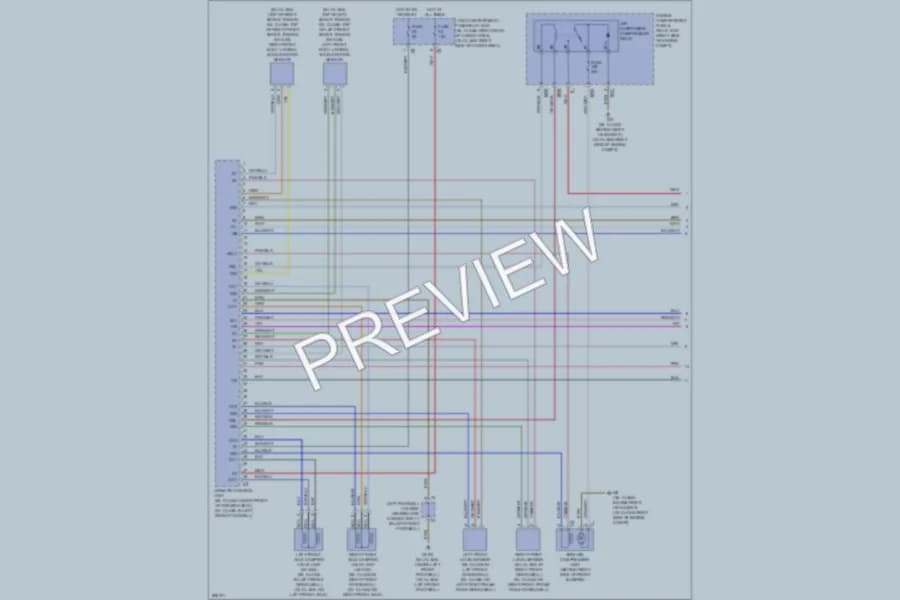 2007 MercedesBenz GL450 Electronic Suspension wiring diagram preview