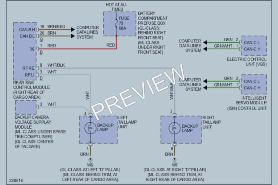 2007 MercedesBenz GL450 Exterior Lights wiring diagram preview