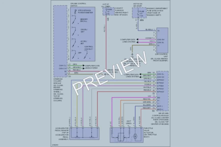 2007 MercedesBenz ML320CDI Cruise Control wiring diagram preview