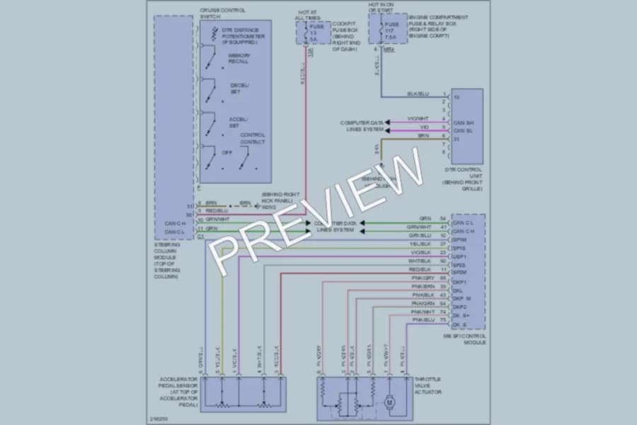 2007 MercedesBenz R350 Cruise Control wiring diagram preview