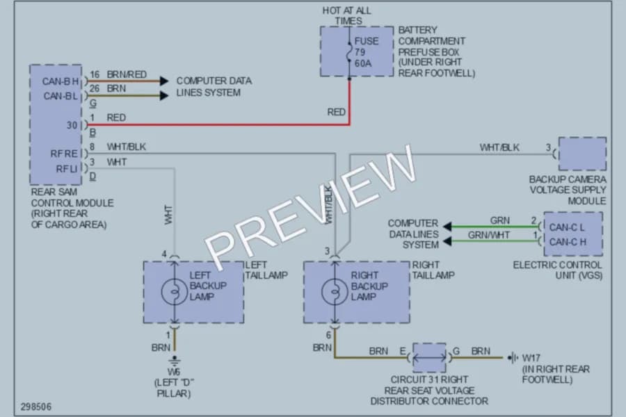2007 MercedesBenz R500 Exterior Lights wiring diagram preview