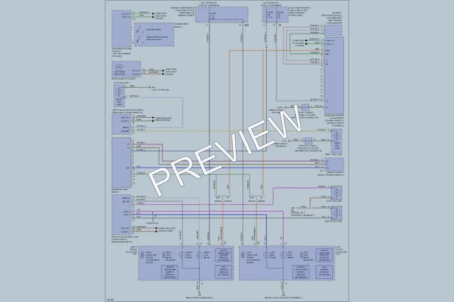 2007 MercedesBenz R500 Headlights wiring diagram preview