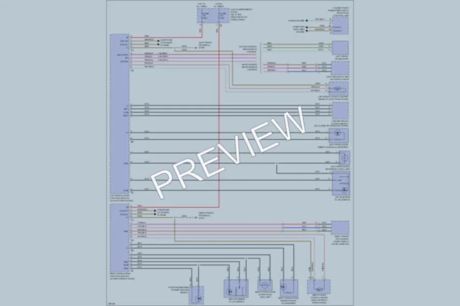 2007 MercedesBenz R500 Power Door Locks wiring diagram preview