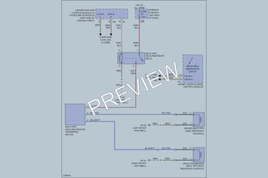 2007 MercedesBenz S550 Power Seats wiring diagram preview