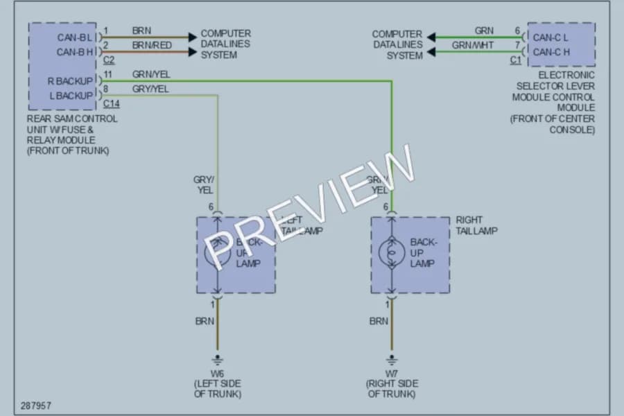 2007 MercedesBenz SLK350 Exterior Lights wiring diagram preview