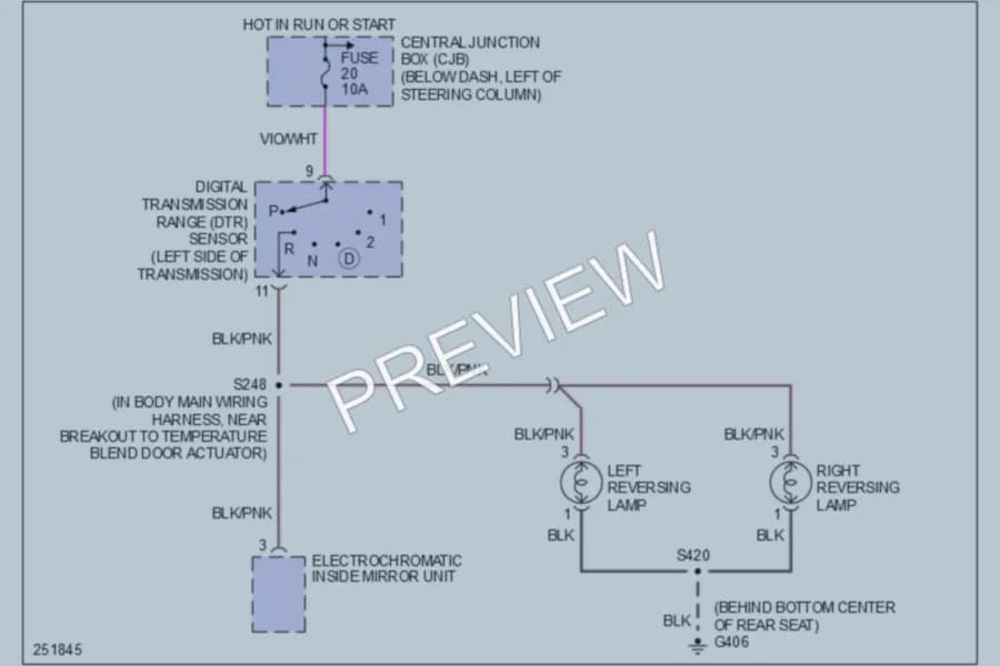2007 Mercury GrandMarquis Exterior Lights wiring diagram preview